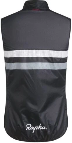 Rapha Brevet Gilet 10 Rapha Brevet Gilet -Specialized shop MensBrevetGiletBlackwhitegreyrear